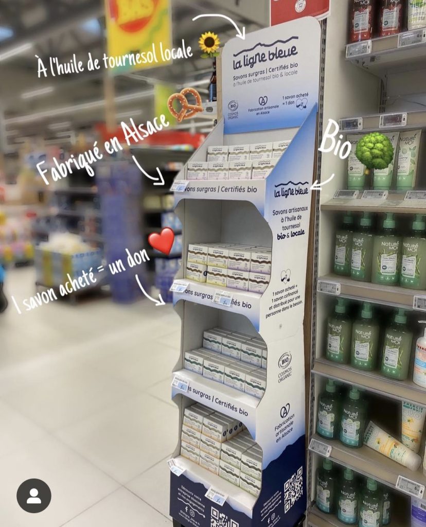 PLV La Ligne Bleue Grande distribution